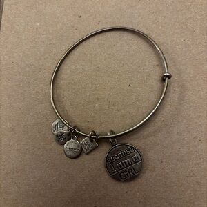 Alex and ani because I am a girl charm bracelet